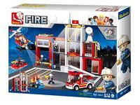 KLOCKI SLUBAN FIRE Remiza strażacka 612 elem. kompatybilne z LEGO