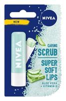 Nivea Caring Scrub Super Soft Lips Aloes 4,8g pielęgnujący peeling do ust w sztyfcie