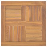 Kwadratowy blat do stolika, 50x50x2,5 cm, lite drewno tekowe