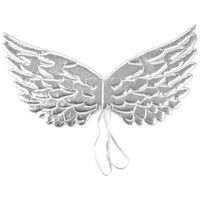 Skrzydła anioła srebrne przebranie bal karnawałowy święta halloween 42 x 20