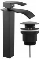 Zestaw Kran + Korek Klik Klak Bateria Lotus Black