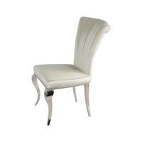 Krzesło glamour Livio Milk - nowoczesne krzesło tapicerowane