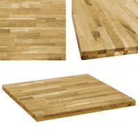 Kwadratowy blat do stolika z drewna dębowego, 44 mm, 70 x 70 cm