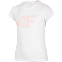 Koszulka dla dziewczynki 4f biała hjl22 jtsd005 10s Rozmiar - 158cm