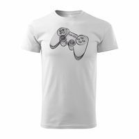 Koszulka z padem dla gracza gamer gamingowa pad ps 5 męska biała REGULAR S