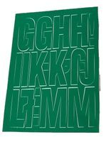 Litery samoprzylepne z folii 10 cm zielone G-M