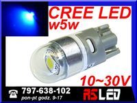 żarówka LED T10 Cree UHP niebieska 12v 24v wysoka jakość MOCNA