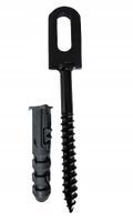 Mocowanie z gwintem CZARNE Fasolka 4mm 10 szt