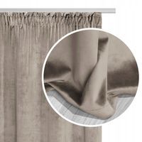 C.BEŻOWA ZASŁONA TAŚMA VELVET ZACIEMN 140X270 SOFT
