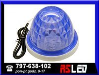Lampa LED 12 SMD kogut niebieska 12v 24v migająca przemysłowa brama