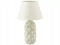 Biała lampa lampka stołowa nocna kryształki glamour