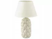 Biała lampa lampka stołowa nocna kryształki glamour