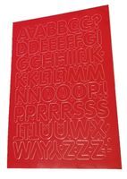 Litery samoprzylepne z folii 3.5 cm czerwone
