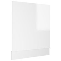 Panel do zabudowy zmywarki, wysoki połysk, biały, 59,5x3x67 cm