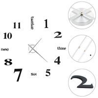 Zegar ścienny 3D, nowoczesny design, 100 cm, XXL, czarny