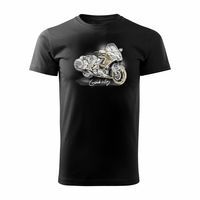 Koszulka motocyklowa z motocyklem na motor Honda Goldwing męska czarna M