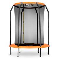 Trampolina ogrodowa dla dzieci, 152 cm, Neo-Sport, czarny, pomarańczowy