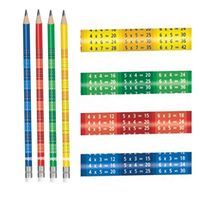 Ołówek z tabliczką mnożenia zestaw 4 szt. w różnych kolorach