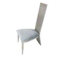 Krzesło glamour Parker Silver nowoczesne krzesło tapicerowane