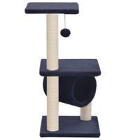 Drapak dla kota z słupkami sizalowymi, 65 cm, granatowy
