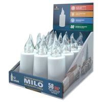 Wkłady do zniczy LED Grande Milo 12 sztuk białe