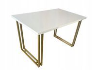 Glamour stół rozkładany V22 nogi złote 150x80