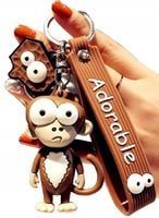 Brelok małpa do kluczy torby na prezent małpka  F54_Brązowy