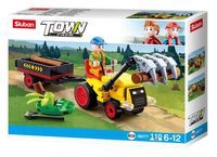 KLOCKI SLUBAN TF Traktor z przyczepą do prac leśnych 110 - B0777 Kompatybilne z LEG COB