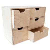 Mini komoda drewniana organizer biurko 5 szuflad