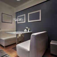 Dekoracyjna LAMPA wisząca ODRIVE 6129042 Nave metalowa OPRAWA zwis LED 31W 3000K wstęga spirala chrom biała