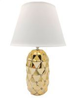 Złota lampka lampa nocna stołowa z kryształkami glamour pikowana
