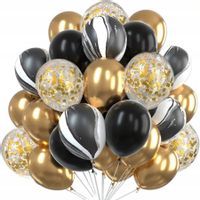 Zestaw Balony 30szt konfetti urodziny WESELE ŚLUB  F140_F