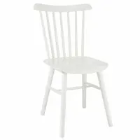 Białe krzesło skandynawskie Stick wygodne do salonu drewno