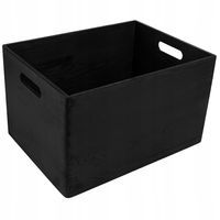 Skrzynka drewniana pudełko czarne 39 x 29 x 23 cm