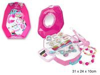 Nowa Toaletka zestaw do biżuterii w plecaku Zabawka dla dzieci
