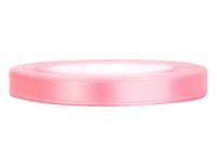 Tasiemka satynowa "Classic", różowa jasna, PartyDeco, 6 mm / 25 m