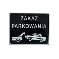 Zakaz parkowania - Tablica tłoczona - AL 3D , 29 x 23