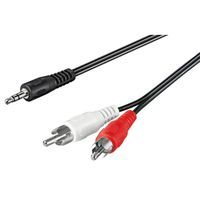 KABEL AUDIO STEREO JACK TECHLY  3.5mm NA 2x RCA M/M 0,5m 504402