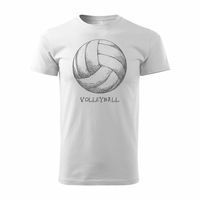 Koszulka z piłką do siatkówki siatkówka Volleyball męska biała REGULAR L