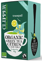 Herbata zielona z cytryną i aloesem fair trade bio 40 g (20 x 2 g) - clipper
