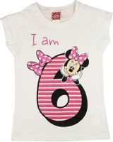 T-Shirt Koszulka Dziewczęca 6 Urodziny 122 Myszka Miki Biała