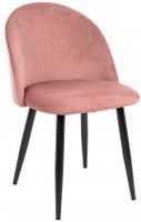 Krzesło tapicerowane Nicole XW-01.L.PINK King Home welurowe różowe