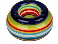 Popielniczka Ceramiczna w Kolorowe Paski