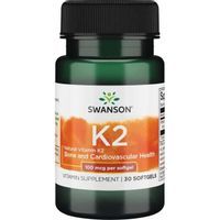 Witamina K2 MK-7 100 mcg z fermentowanej soi (30 kaps.) Swanson