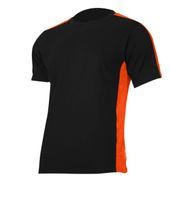 Koszulka t-shirt 180g/m2, czarno-pomarańcz., "s", ce, lahti