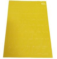 Litery samoprzylepne z folii 2,5cm żółte