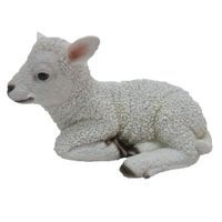 Figurka leżącej owieczki, 17,6 x 10,8 x 10,5 cm