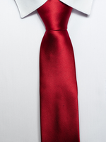Klasyczny modny krawat jasna CZERWIEŃ 7 cm