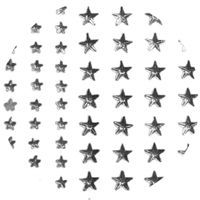 Naklejki "Gwiazdki małe i duże", srebrne, Aliga, 6x16 cm