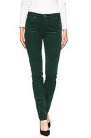 DAMSKIE SPODNIE SZTRUKSOWE WRANGLER SLIM GREEN NIGHT W28LEK18P W28 L32
